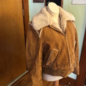 Vtg Suede and Shearling Jacket